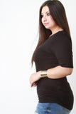 Jersey Knit Crisscross V-Neckline Top