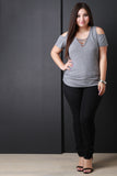 Open Shoulder Criss Cross Neck Top
