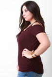 Open Shoulder Criss Cross Neck Top