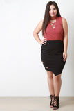 Lattice Choker Sleeveless Top