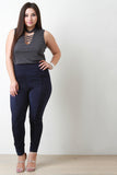 Lattice Choker Sleeveless Top