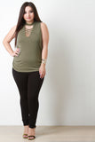 Lattice Choker Sleeveless Top