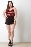 Sleeveless Monday Is Cancelled Print Top