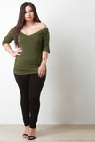 V-Bardot Ruched Side Top
