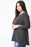 Long Sleeve Princess Seam Flare Cut Sweater