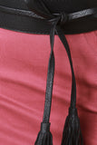 Skinny Tie Tassel Obi Wrap Belt