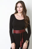 Skinny Tie Tassel Obi Wrap Belt