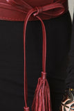 Skinny Tie Tassel Obi Wrap Belt