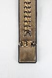 Edgy Gold Metallic Elastic Belt