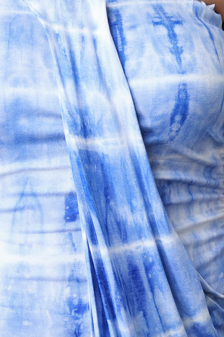Tie Dye Drape Tulip Maxi Dress
