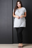 Jersey Knit Side Lace Up Top