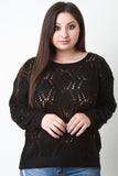 Cutout Cable Knit Sweater