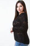 Cutout Cable Knit Sweater
