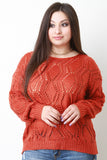 Cutout Cable Knit Sweater