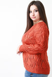 Cutout Cable Knit Sweater