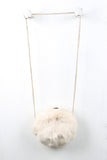 Faux Fur Circle Mini Bag