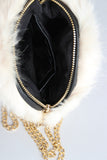 Faux Fur Circle Mini Bag