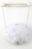 Faux Fur Circle Mini Bag