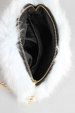 Faux Fur Circle Mini Bag