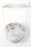 Faux Fur Circle Mini Bag