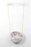 Faux Fur Circle Mini Bag