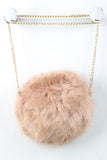Faux Fur Circle Mini Bag