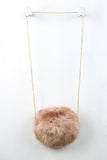 Faux Fur Circle Mini Bag