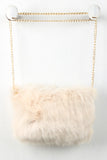 Rectangle Faux Fur Cross Body Mini Bag