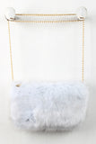 Rectangle Faux Fur Cross Body Mini Bag