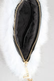 Rectangle Faux Fur Cross Body Mini Bag