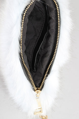 Rectangle Faux Fur Cross Body Mini Bag