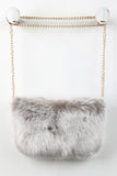 Rectangle Faux Fur Cross Body Mini Bag