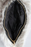 Rectangle Faux Fur Cross Body Mini Bag