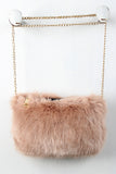 Rectangle Faux Fur Cross Body Mini Bag