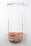 Rectangle Faux Fur Cross Body Mini Bag