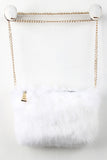Rectangle Faux Fur Cross Body Mini Bag