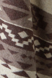 Navajo Tribal Print and Stripes Open Front Poncho