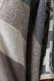 Navajo Tribal Print and Stripes Open Front Poncho