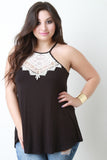Crochet Accent Sleeveless Top