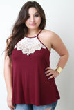 Crochet Accent Sleeveless Top