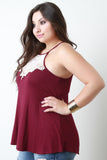 Crochet Accent Sleeveless Top