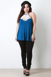 Crochet Accent Sleeveless Top