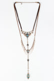 Mixed Materials Layered Bohemian Necklace Set