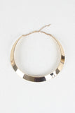 Thin Polished Metal Collar Choker Necklace