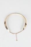 Thin Polished Metal Collar Choker Necklace