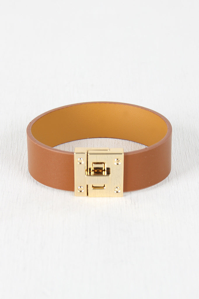 Vegan Leather Buckle Cuff