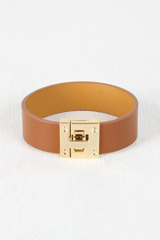 Vegan Leather Buckle Cuff