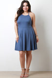 Strappy Back Midi Skater Dress