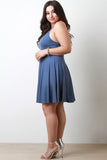 Strappy Back Midi Skater Dress