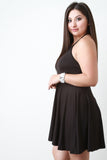 Strappy Back Midi Skater Dress